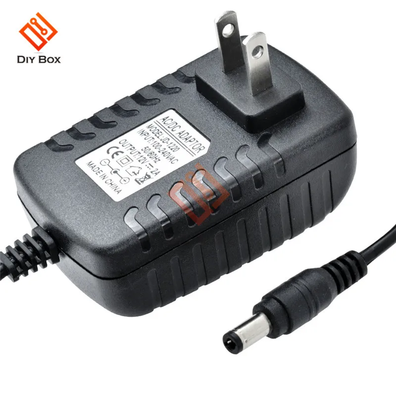 AC 100-240V DC 12V 2A EU US Stecker Netzadapter Stromversorgung Konverter Ladegerät 5.5*2.1mm Schnittstelle Kabellänge 1m – Detail 8