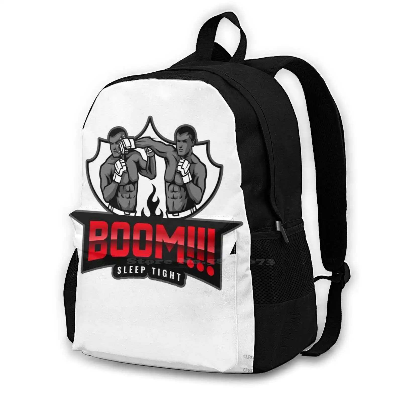 Boom!!! Fashion Travel Laptop School Backpack Bag Boxing Clrdmoney Muay Thai Kickboxing Martial Arts Fighter Fight Bjj Fitness