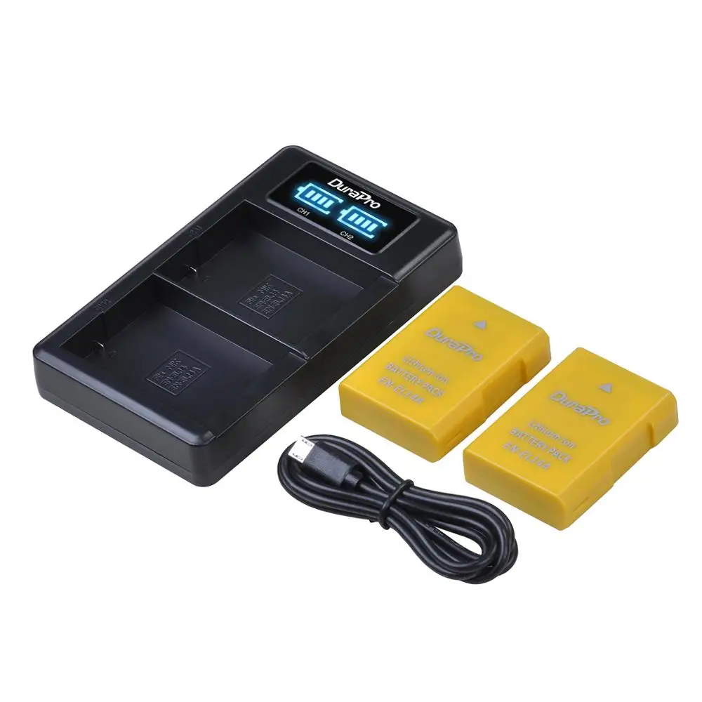 DuraPro 1530mAH EN-EL14a EN-EL14 EL14 Battery with Charger Set for Nikon D5600,D5500,D5300,D5200,D5100,D3200,D3300,P7800,P7100