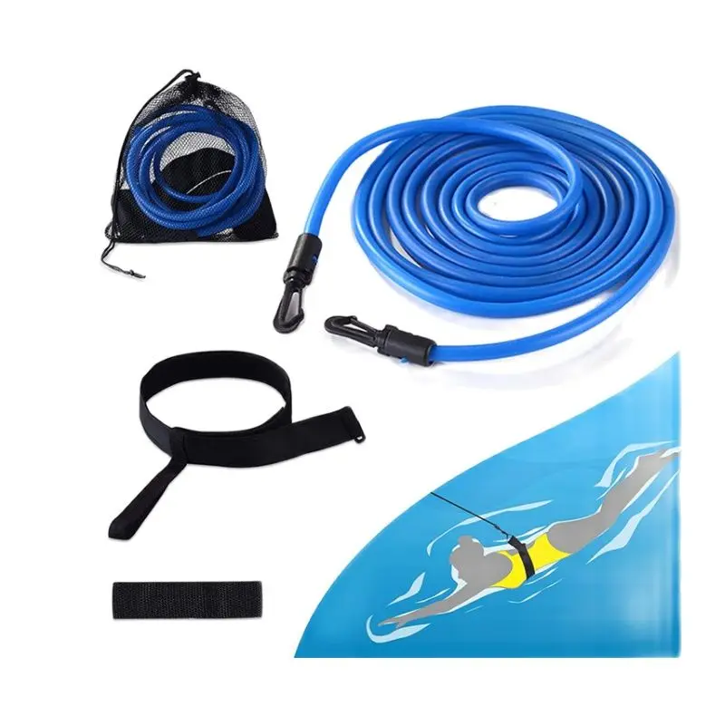 High quality best-selling swimming training resistance belt static swimming fixed traction rope tension belt