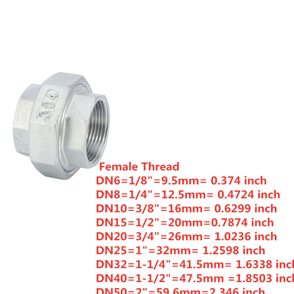 Schraube Wasser Rohr Joint 1/8'' - 4'' BSPT Innengewinde Union Edelstahl SS 304 Cast Rohr Fitting Klasse 150