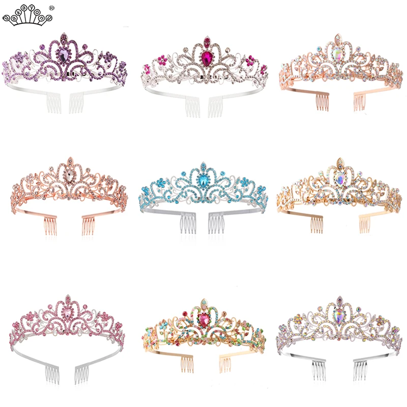 Wedding Crown Bridal Headpiece Rhinestones Crystal Birthday Baroque Tiaras and Crowns Wedding Hair Accessories Hair Jewelry