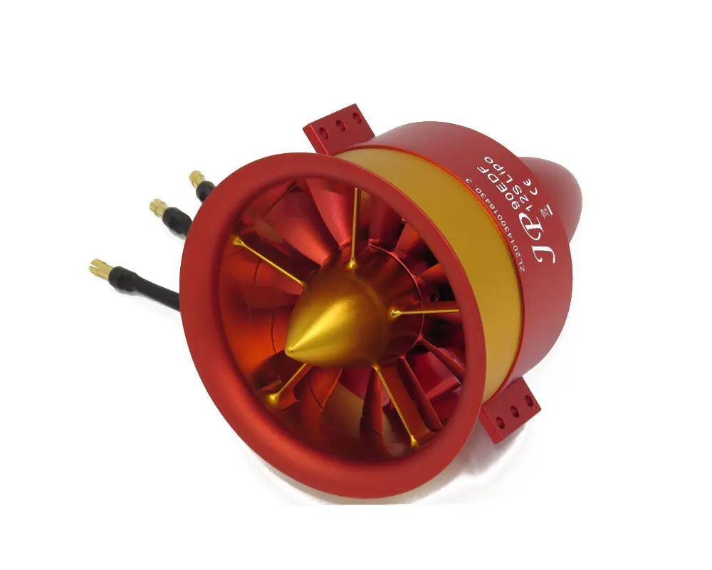 JP 90 EDF Plane Metal Ducted Fan   CW CCW  4250 KV1750 Motor(6S), KV1080(12S) External Transmission Brushless Motor