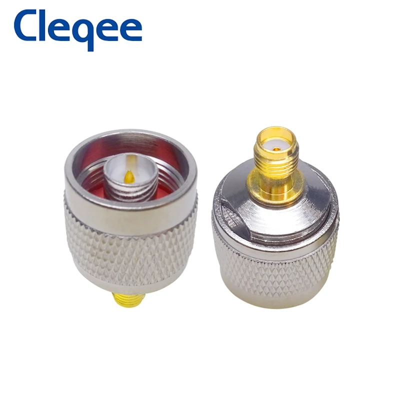 Cleqee 2 قطعة RF اقناع N ذكر إلى SMA موصل سالب النحاس محوري SMA إلى N محول القابس