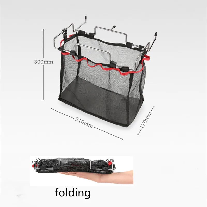 Portable Storage Grid Bag Shelf Camping Picnic Folding Hanging Table Rack Net Bag Outdoor Barbecue Kitchen Food Multi-tool Shelf