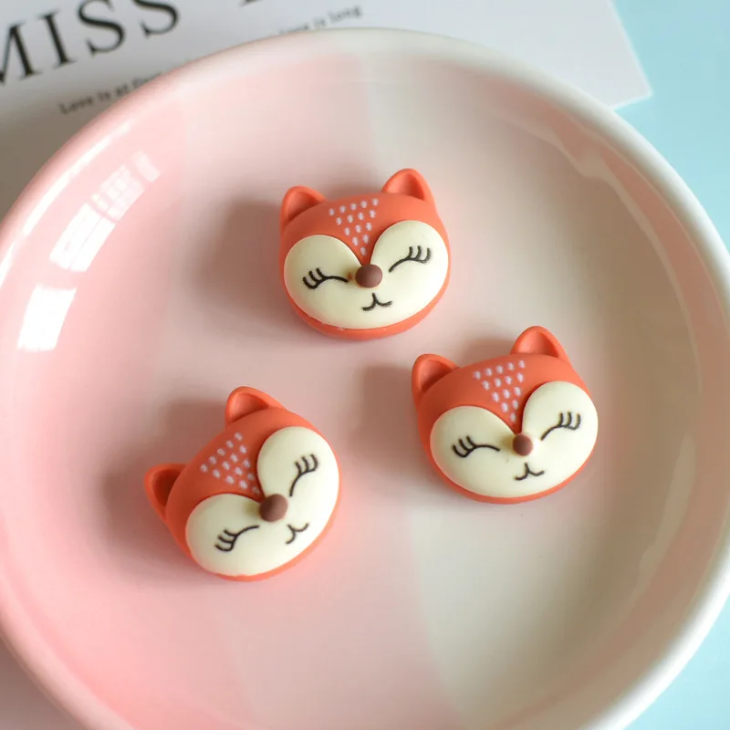 20Pcs Kawaii Animal Combination Flat Back Resin Hairpin Phone Cabochons Accessories DIY Scrapbook Crafts Supplies Mini Applique