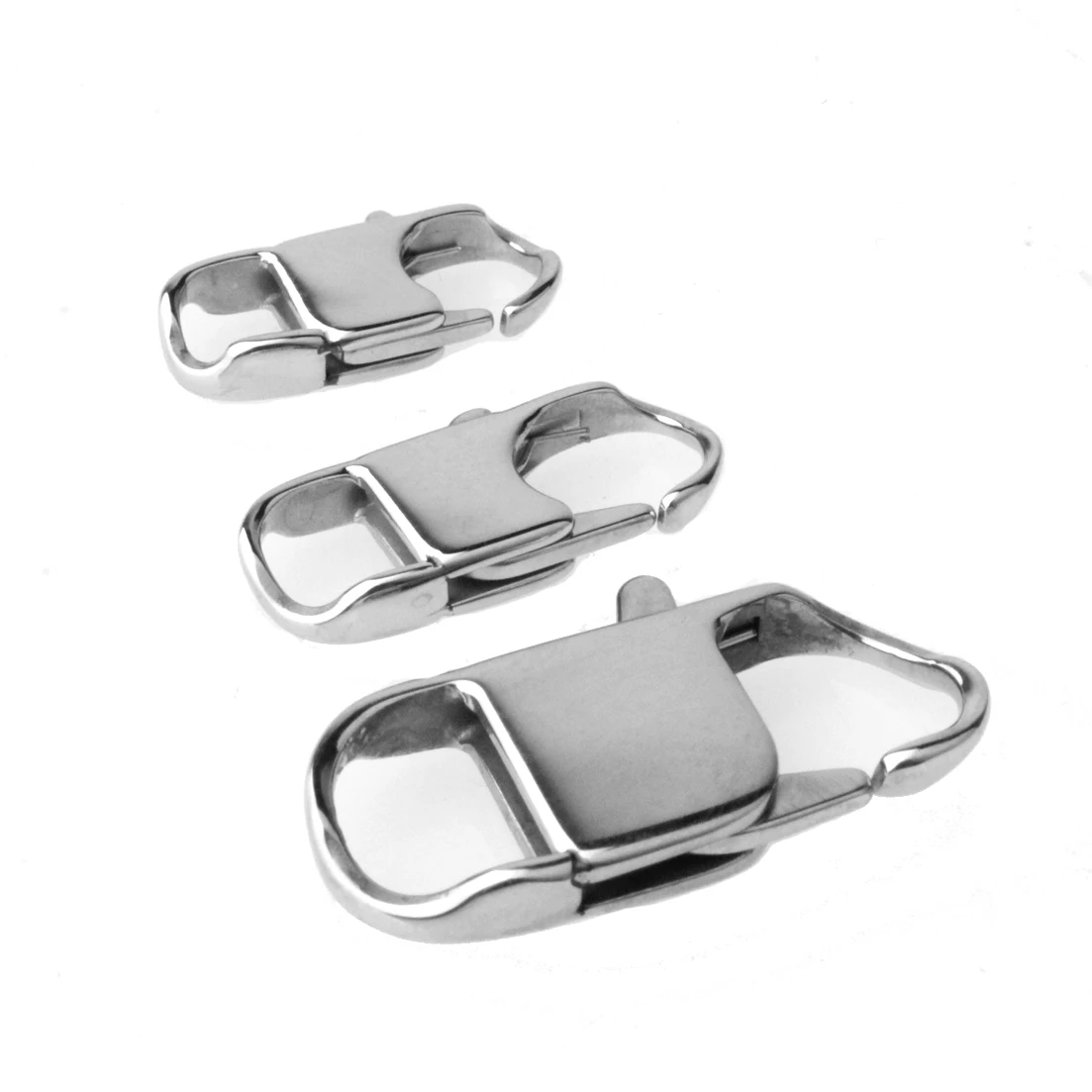 10/50/100pcs 22/26/32mm Solid Stainless Steel Lobster Clasps DIY Findings Lot