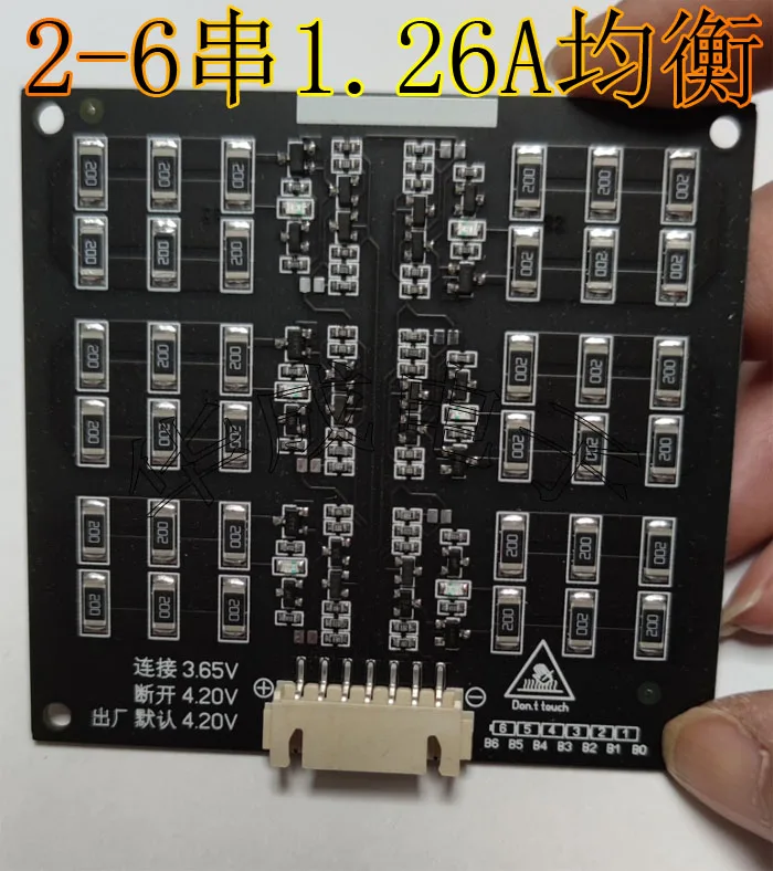 Placa de equilíbrio de bateria de lítio, 2-6 cordas, placa para equalização, ferro-lítio, fosfato, 3.7v, 3.2v, 4.20v, 3.65v