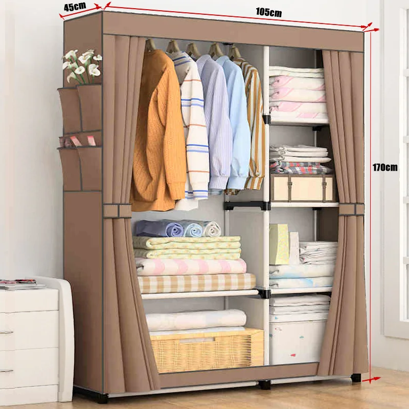 Delivery normal DIY Non-woven fold Portable Storage furniture When the quarter wardrobe Cabinet bedroom furniture wardrobe