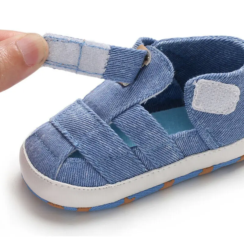 Summer Fashion Baby Sandals Toddler Infant Hollow Soft Crib Sole Canvas Shoes Little Boys Kids Prewalker First Sandals Clogs