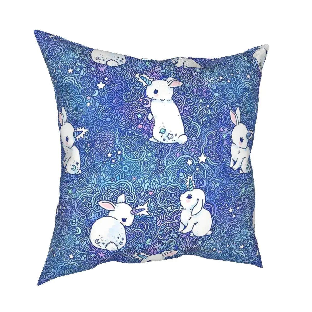 

Unicorn Bunny Pillowcover Decoration Animals Pet Cushion Cover Throw Pillow for Home Polyester Double-sided Printing Casual