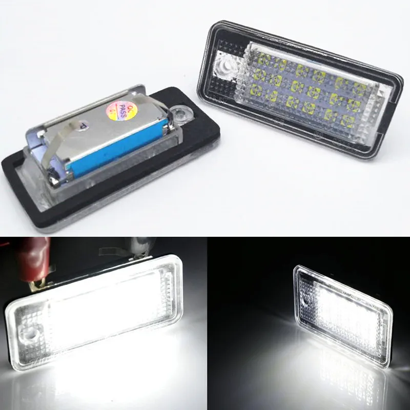 Canbus Error Free LED License Plate Lights Number Lamp For Audi Q7 A4 B6 B7 A5 A6 A8 RS4 RS6 S3 S4 S5 C5 C6 S6 S8 Q7