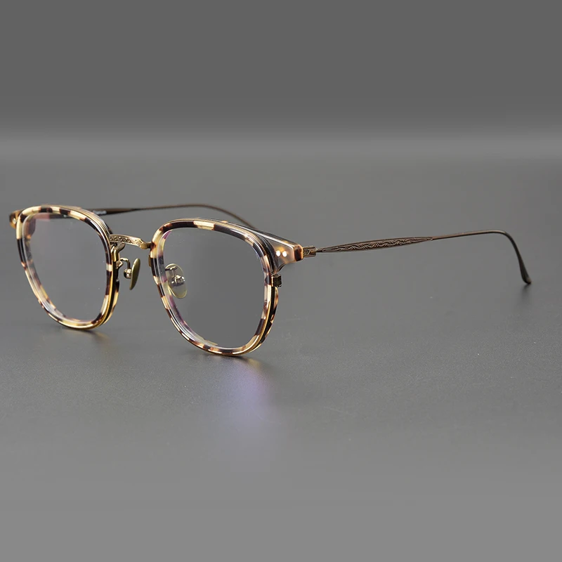 Titanium Vintage Optical Glasses Frame Men Retro Square Eyeglasses Women Myopia Prescription Spectacle Frames Clear Lens Eyewear