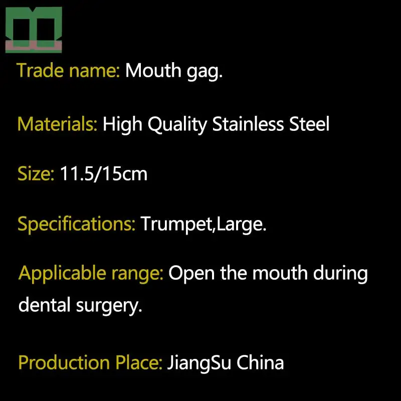 Mouth gag open the mouth during dental surgery stainless steel surgical operating instrument