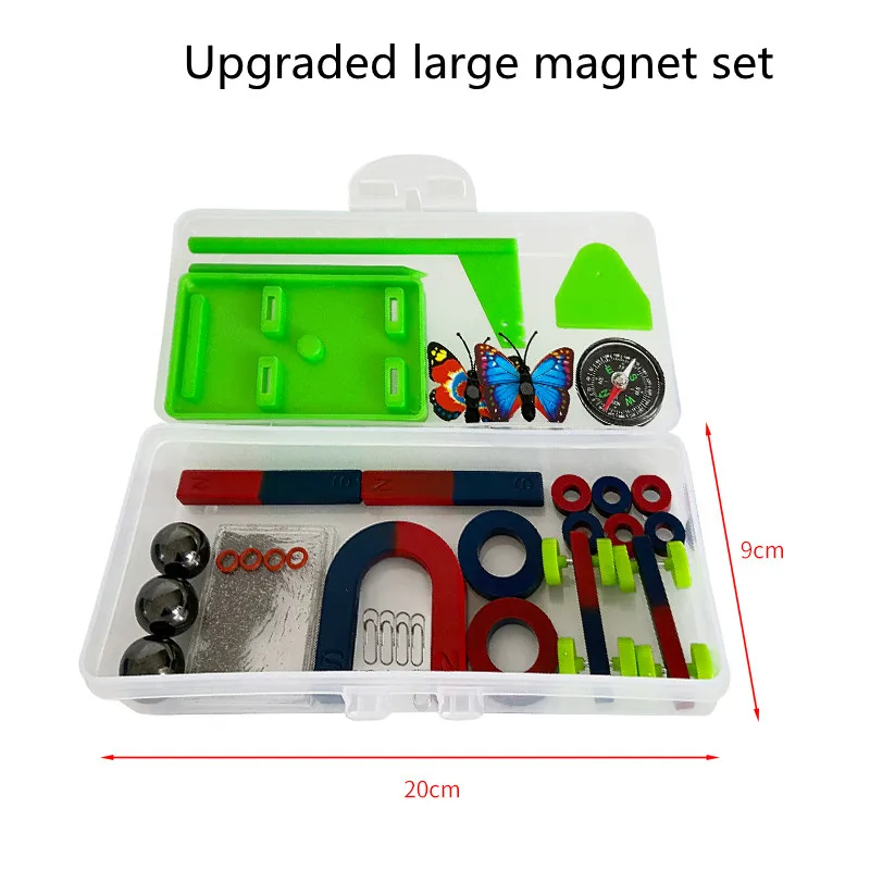 Magnet Set Magnetic Levitation Box Scientific Experiment Teaching Aids Large Experimental Box U-shaped Strip CompassMagnetic car