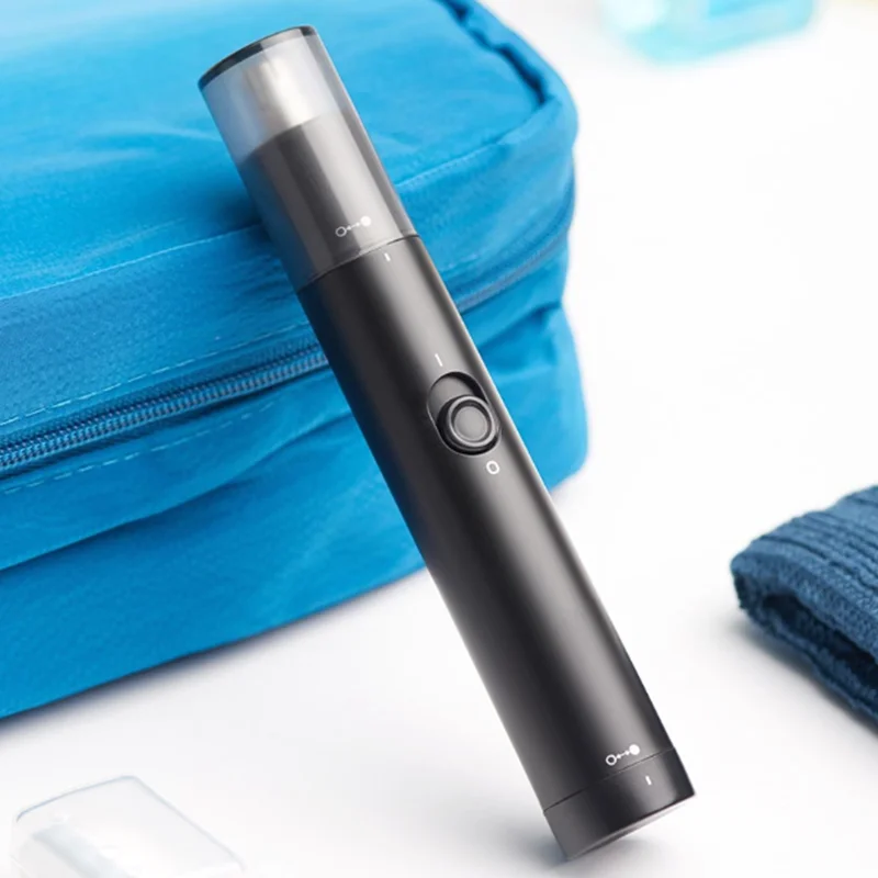 ミニポータブル電動鼻毛トリマーの鼻の毛シェーバー男性女性耳顔毛トリマーかみそり除去シェービング鼻トリマー