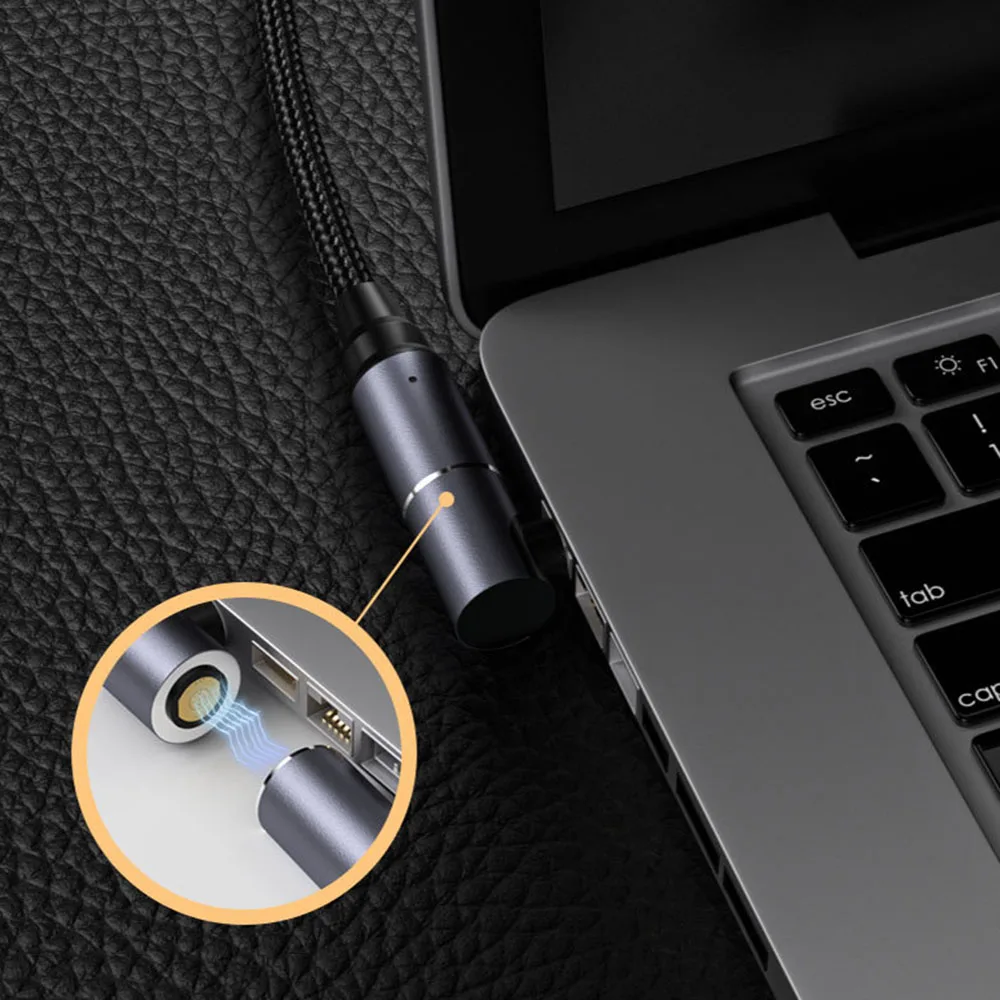 100 واط المغناطيسي موصل كابل USB نوع C إلى تيار مستمر كابل الطاقة سلك لينوفو HP ديل ماك بوك أجهزة الكمبيوتر المحمولة دفتر USB C شحن سريع