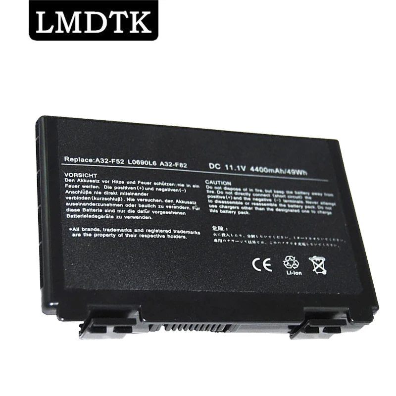 LMDTK New 6 CELLS Laptop Battery A32-F52  A32-F82  L0690L6 FIT For Asus F52 F82 K40 K40lJ K40lN K50 K51 K60 K61 k70 F83S