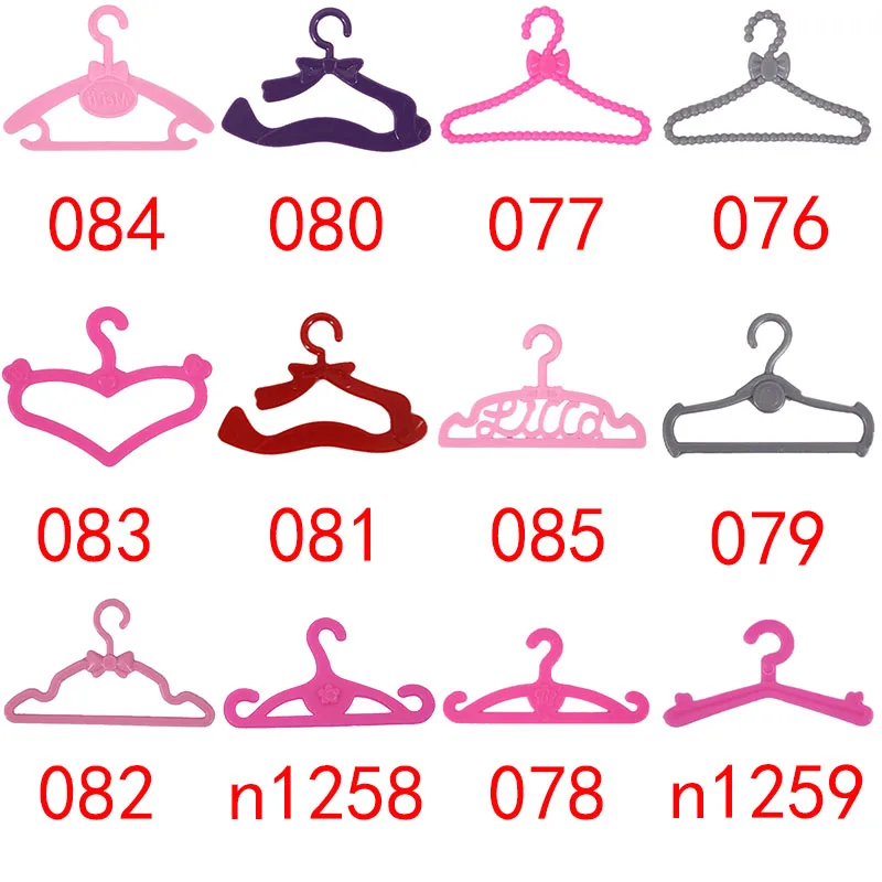 20 Pcs Barbies Furniture Hangers Doll Accessories,Bowknots/Heart-Shaped Finishing Tools,For Barbies Ken Doll,Clothes Accessories