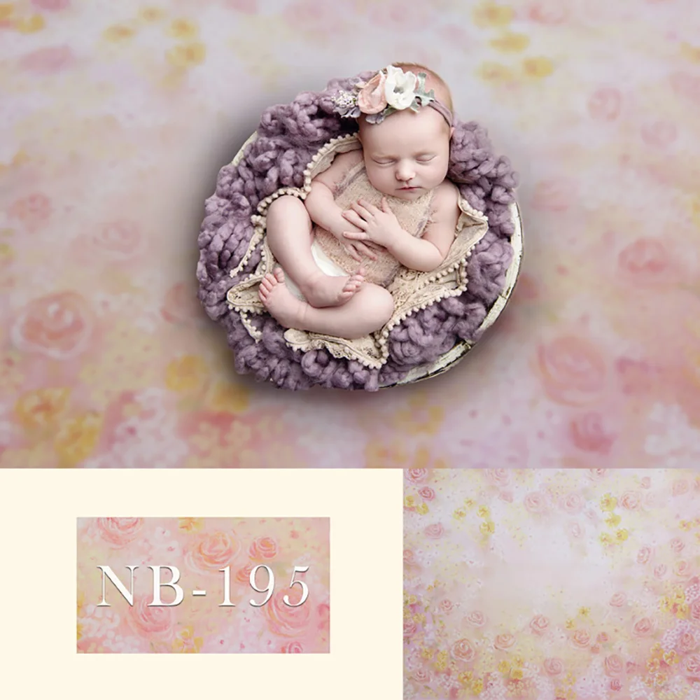 

Flower Backdorp Oil Painting Newborn Portrait Kids 1st Birthday Photography Background Decoration For Photo Studio Baby Shower