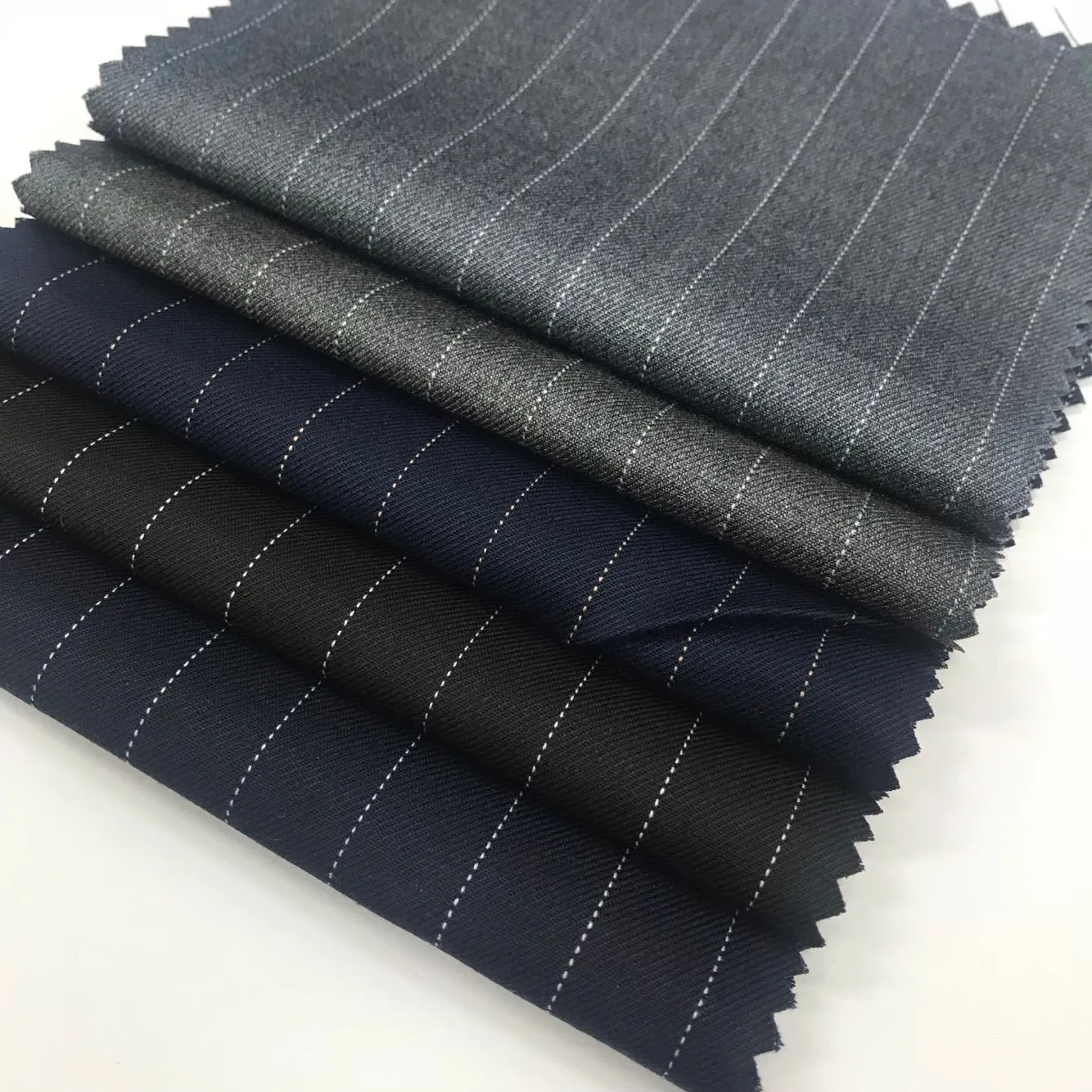 Factory Direct Supply Striped Twill Tr Suit Thin Pants Men and Women Spring and Autumn Suit Pants Fabric Wholesale