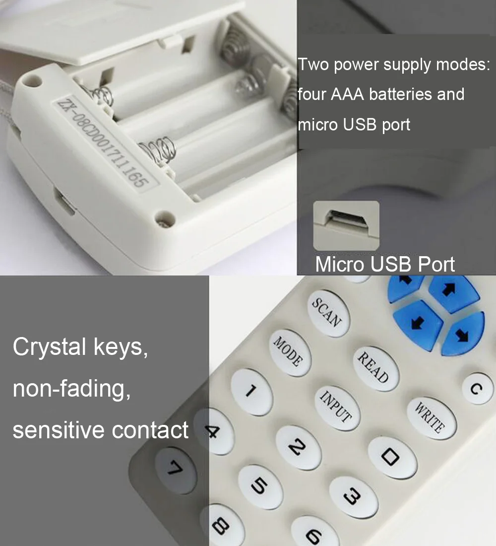 RFID Copier Duplicator 125KHz Key fob NFC Reader Writer 13.56MHz Encrypted Programmer USB UID Copy Card Tag 10 English Frequency