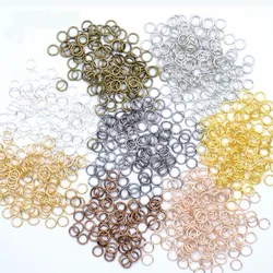 Connecteurs d'anneaux fendus pour diabétique, bijoux de bricolage, accessoires de direction, fournitures en gros, 4mm, 5mm, 6mm, 7mm, 8mm, 9mm, 10mm, lot de 200 pièces