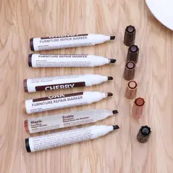 Furniture Repair Pen Wood Markers for Touch Ups & Cover Ups Scratch Repair Marker For Wood Floors, Tables, Desks, Bedpos