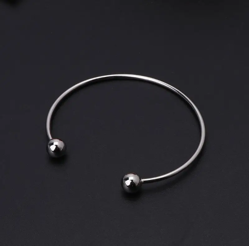 Ball Closure Adjustable Wire Blank Bracelet Expandable Bangle DIY Jewelry Making