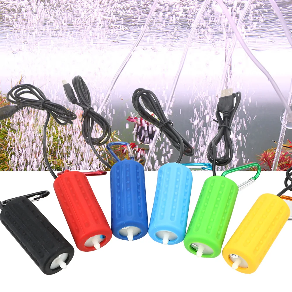 Aquário Fish Tank Oxygen Air Pump Portátil Aquático Terrário Filtro Mudo Energy Saving Supplies Mini USB Fish Tank Acessórios