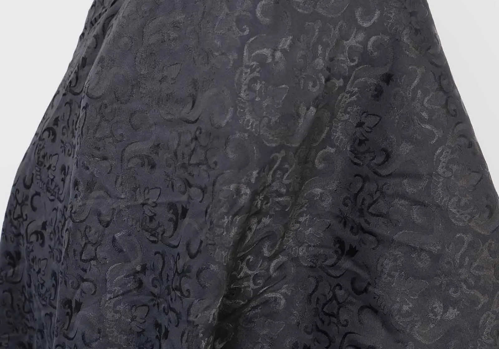 Black Brocade Jacquard Fabric Retro Cloth Making Cheongsam Hanfu making 150cm wide - sold by the meter