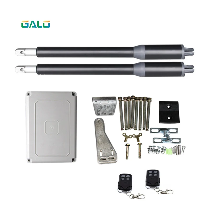 GALO Gate Opener Dual Automatic Swing Gate Opener (Photocell Sensor ,4PCS Remote Controls ,RTU5024 And Warning Lamp Optional )