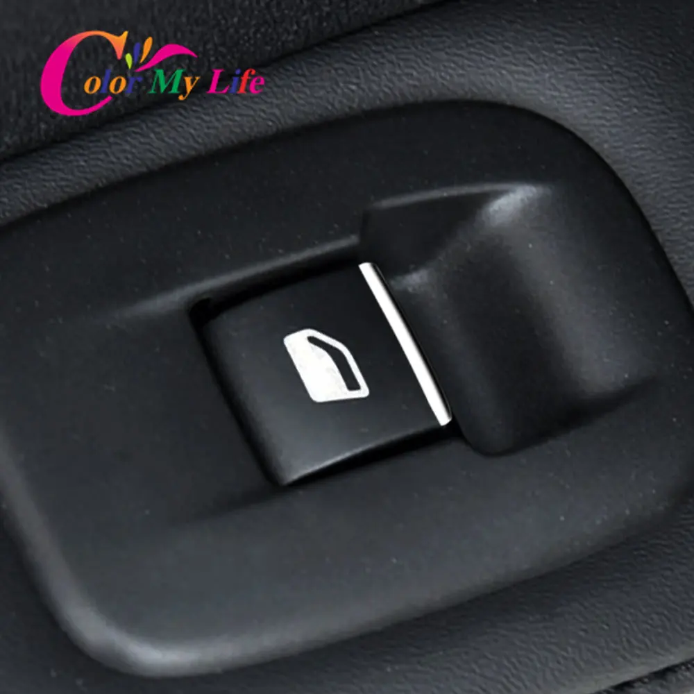 Car Styling for Peugeot 3008 2014 2015 2016 2017 2018 7Pcs/Set ABS Chrome Door Window Lift Button Switch Sequin Trim Accessories