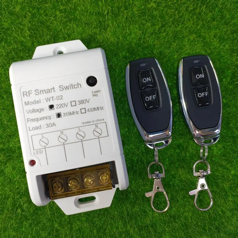 433mhz  AC220V  30A relay  high power  1 channel  specially designed for Water  pump controller switch  lighting power