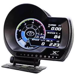 Lufi XF OBD2 digital turbo boost oil pressure water temperature gauge for car RPM Air fuel ratio Fuel level Speed EXT Oil Meter