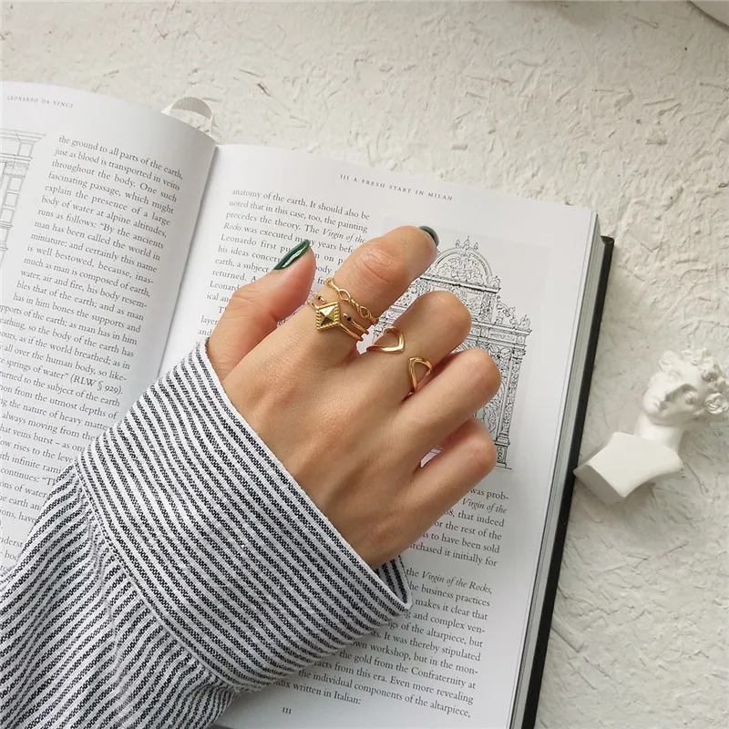 925 Sterling Silber Kreative Einfache Geometrische Offenen Ring Für Frauen Koreanische Party Hochzeit Temperament Schmuck Freundschaft Geschenk