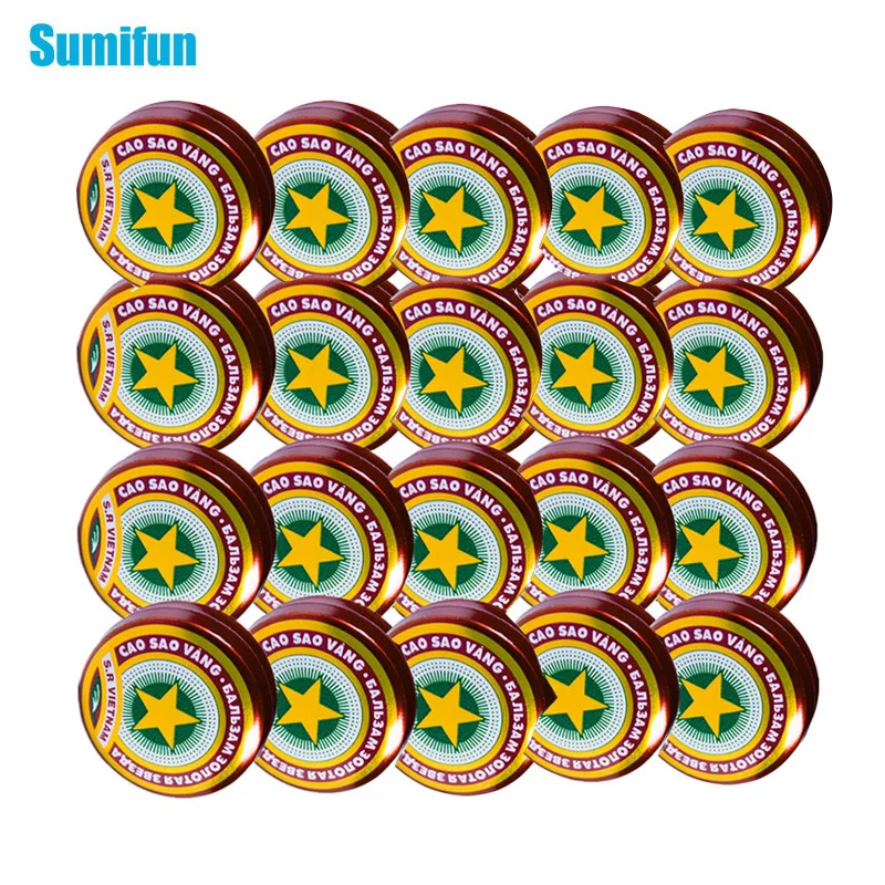 

20Pcs Vietnam Gold Tower 100% Original Ointment Treat Cold Headache Dizziness Heat Stroke Insect Stings Herbal Cream Refreshing