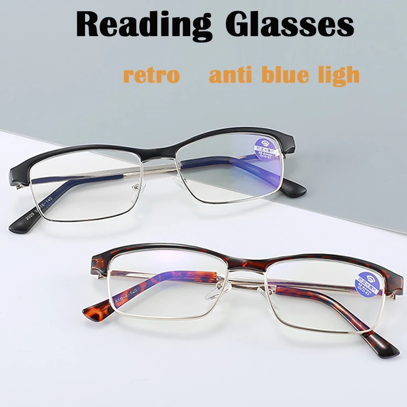 

Очки для чтения мужские, женские, мужские, в полуоправе, с защитой от ультрафиолета