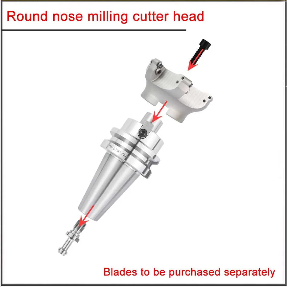 BT50-EMR 5R 50 63 80 100 125 160mm R5 Plane Profiling round nose milling cutter head ,End milling cutter with rough fillet