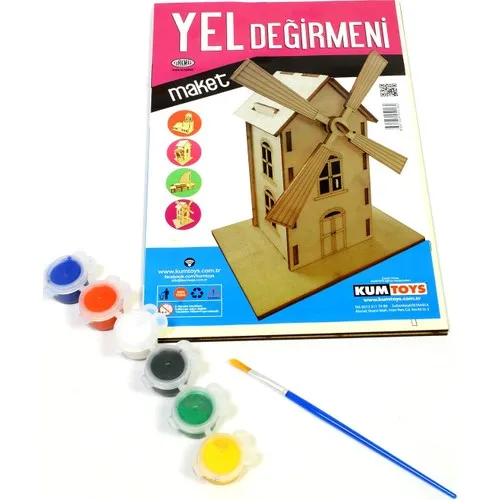 

Kumtoys Windmill Wood Model Painting Set