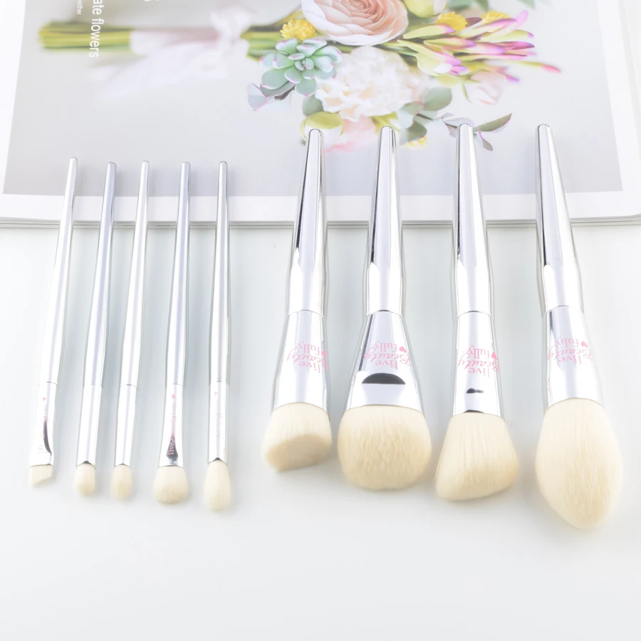 9pcs/Set Professional Makeup brushes Set Liquid Foundation Blusher sculpting Highlighter Eye shadow eyebrow IT Live beauty fully