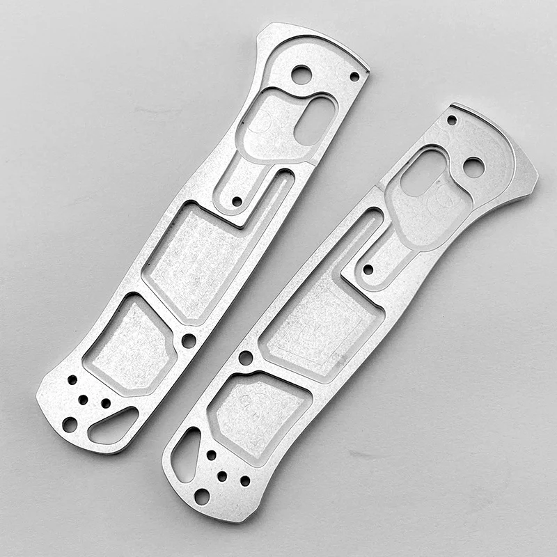 1 Pair Aluminium Benchmade Bugout 535 Folding Knife Handle Grip Patches Non-Slip Blank Scales DIY Make Repair Accessories Parts