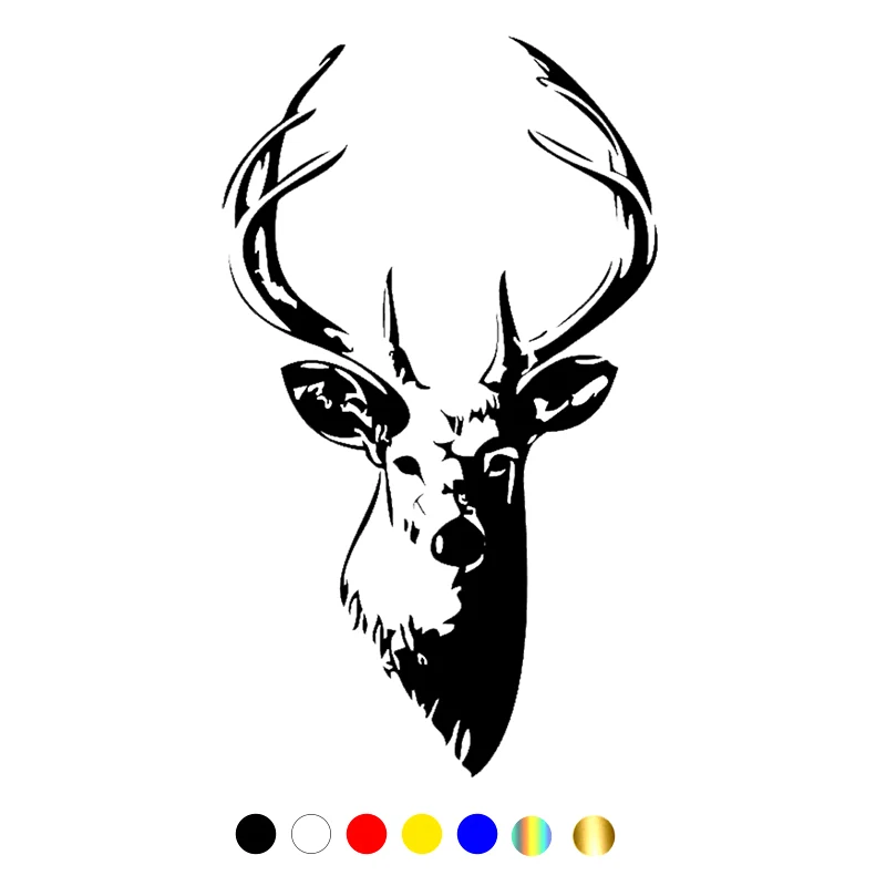 

CS-10605# Black Transparent Vinyl Decal Deer Car Sticker Waterproof Auto Decors on Truck Bumper Rear Window