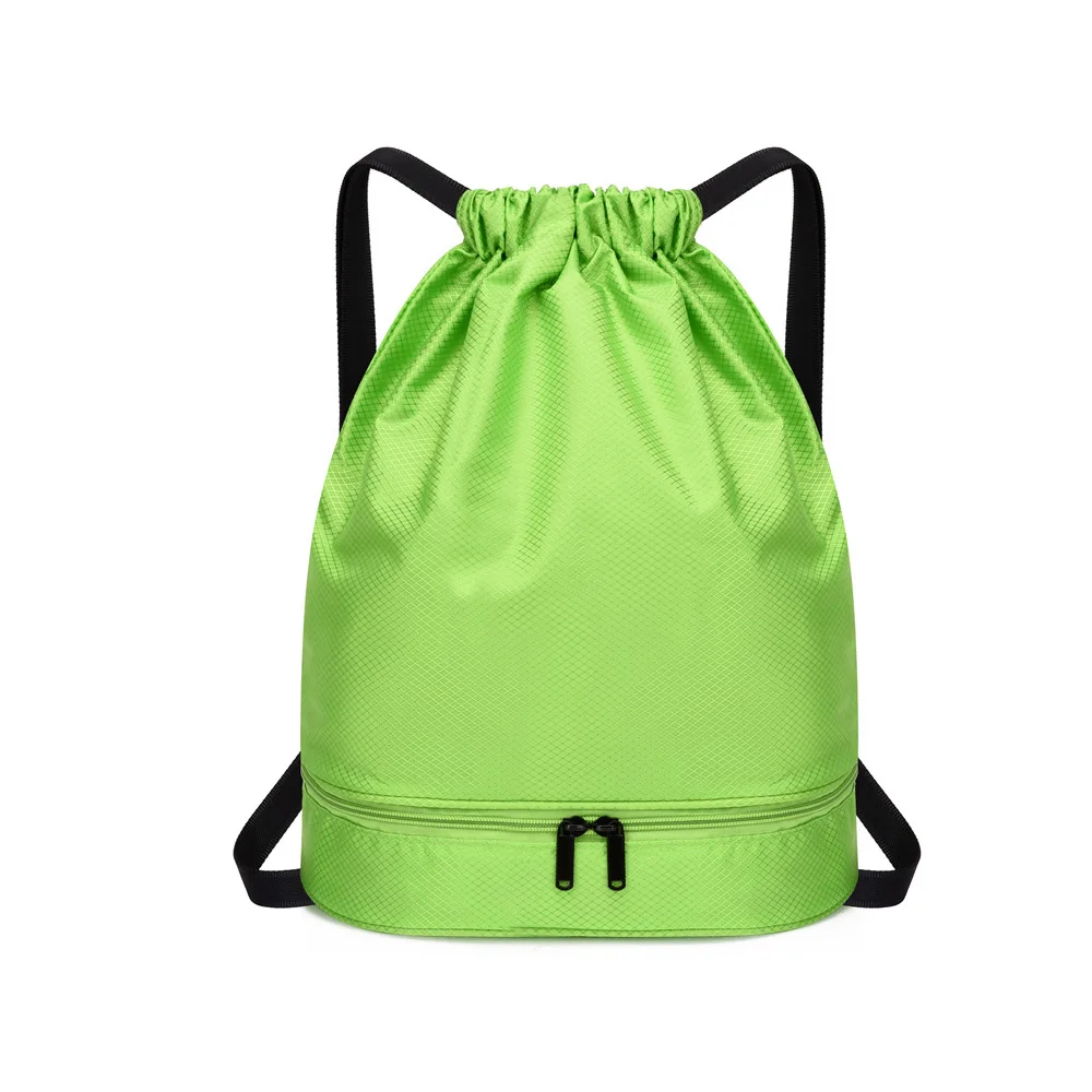 YIXIAO Dry Wet Separation Sports Drawstring Backpack Waterproof With Shoes Pocket Fitness Bags Swimming Storage Bags Sack