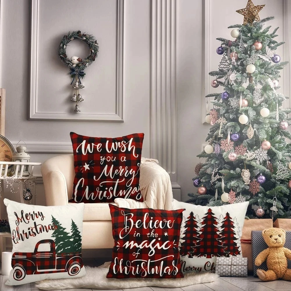 45*45cm natal almofada capa navidad feliz natal decorações para casa natal cristmas ornamentos ano novo presentes 2022