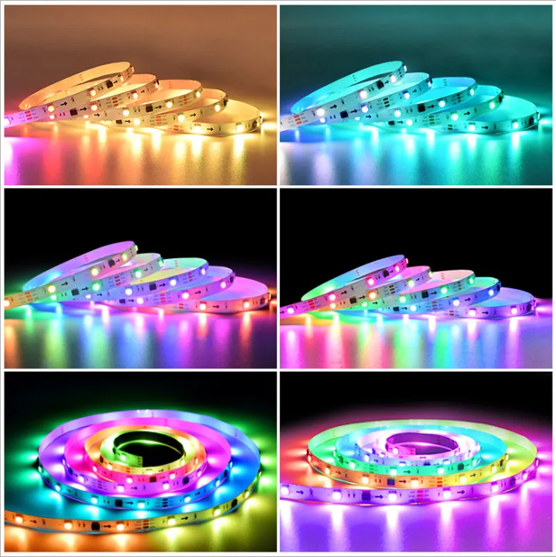 DC12V WS2811 LED Pixels Programmable Strip 30/60 Pixels/leds/m,WS2811IC 5050 RGB SMD White/Black PCB IP30/IP65/IP67 Strip Light