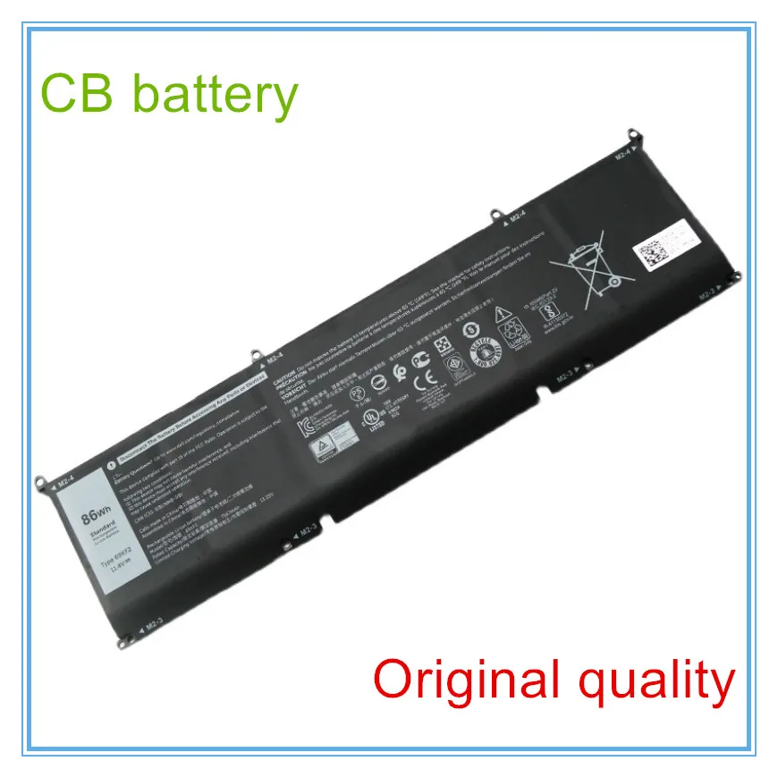 

11.4V 86Wh 69KF2 Battery for M15 M17 R3 5550 XPS 15 9500 70N2F, M59JH, 8FCTC, DVG8M