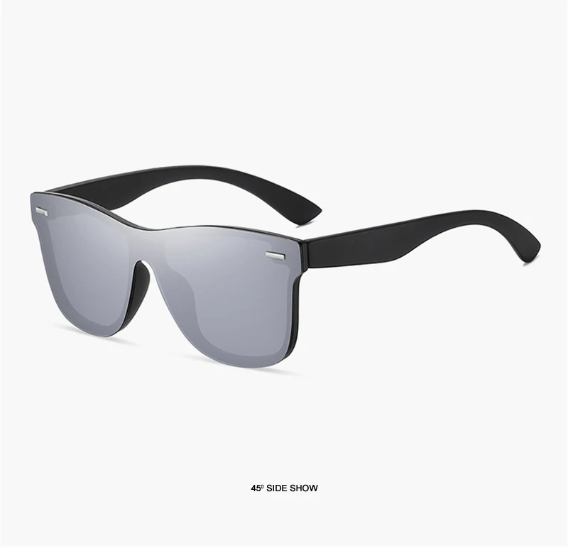 Luxus Quadratische Polarisierte Sonnenbrille Männer Frauen Mode einteilige Sonnenbrille Unisex Vintage Spiegel Blau Fahren Reisen Shades – Detail 13