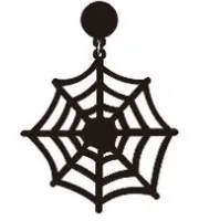 Acrílico halloween preto assustador aranha web bat abóbora lua caixão amor crânio brincos