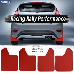 Red Mud Flaps Mudflaps Splash Guards Mudguards Fender Flares For Ford Fiesta ST ST180 Active Sport RS Line Zetec S XR4 Titanium